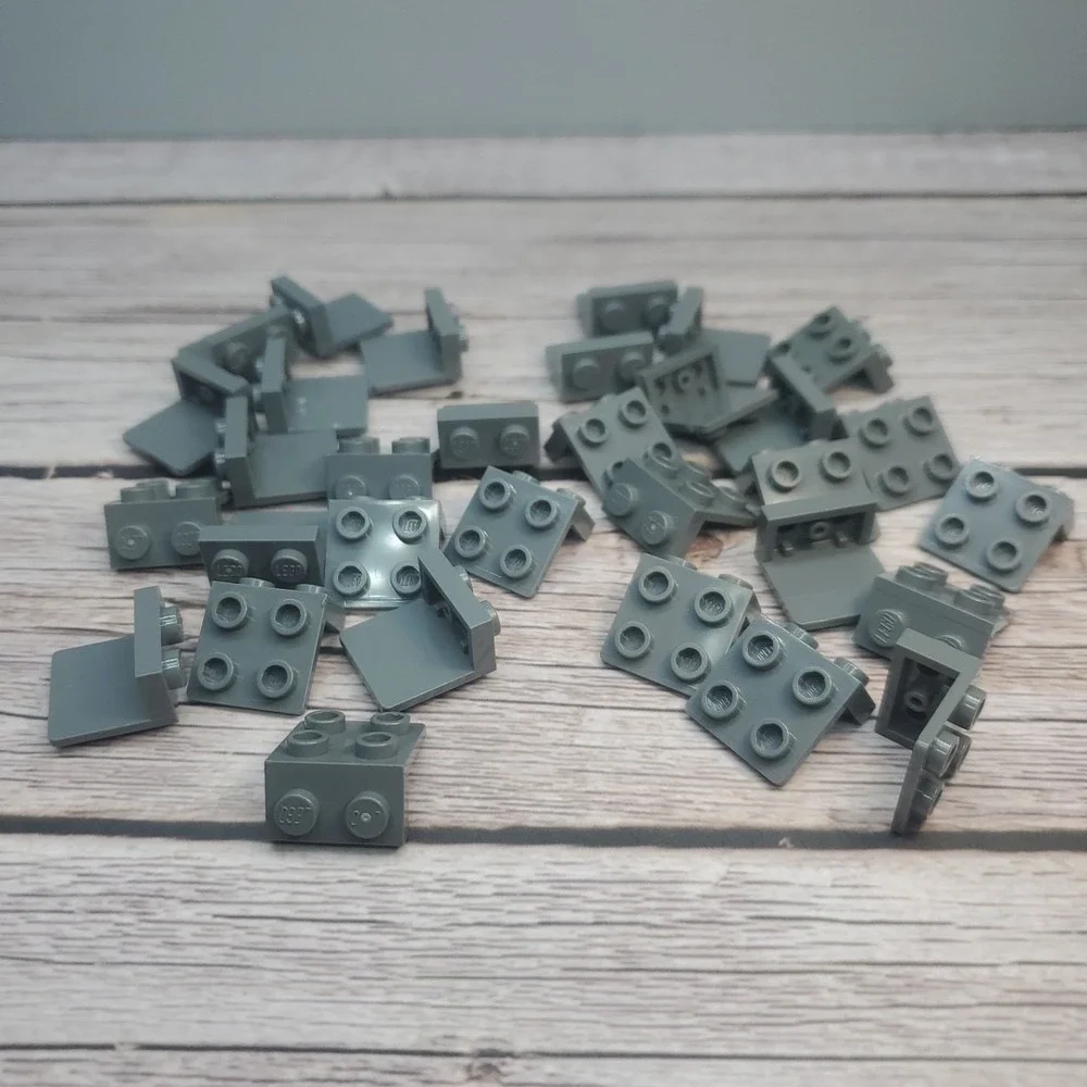 LEGO Parts - Dark Bluish Gray Bracket 1 x 2 - 2 x 2 - No 44728‎ - QTY 30